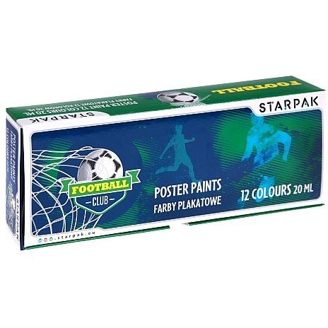 Starpak Farby plakatowe Starpak football kolor: mix 20ml 12 kolor. (437218)