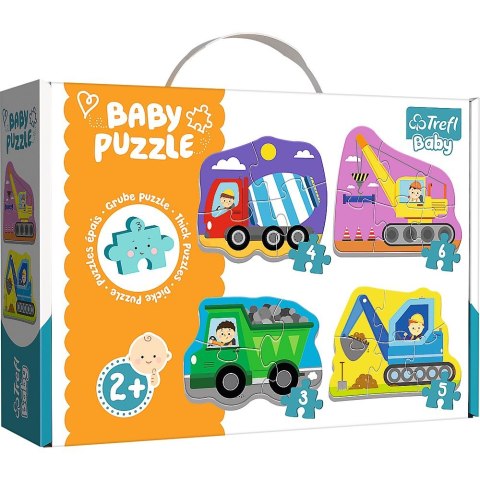 Trefl Puzzle Trefl puzzle baby classic pojazdy na budowie 3, 4, 5, 6 el. (36072)