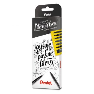 Pentel Zestaw pastele Pentel PTS15/BN15 pastele + długopis żelowy