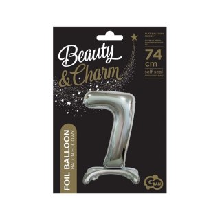 Godan Balon gumowy Godan Beauty&Charm cyfra stojąca srebrna srebrny (BC-ASS7)