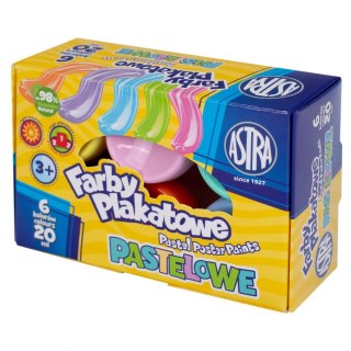 Astra Farby plakatowe Astra pastelowe kolor: mix 20ml 6 kolor. (301121001)