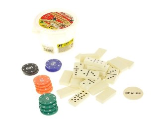 Adar Gra logiczna Adar domino, 45 części, w wiaderku, z żetonami (550407)