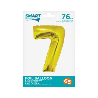 Godan Balon foliowy Godan Smart cyfra 7 złota 76cm (CH-SZL7)