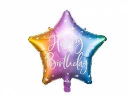 Partydeco Balon foliowy Partydeco Happy Birthday, 40cm, teczowy 15,5cal (FB93-000)