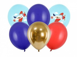 Partydeco Balon gumowy Partydeco Samolot, mix (1 op. / 6 szt.) mix 300mm (SB14P-312-000-6)