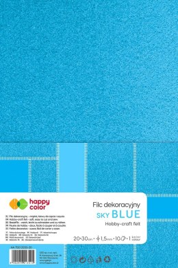 Happy Color Filc Happy Color kolor: błękitny 10 ark. [mm:] 200x300 (HA 7150 2030-30)
