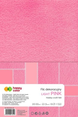 Happy Color Filc Happy Color kolor: różowy jasny 5 ark. [mm:] 200x300 (HA 7150 2030-20)