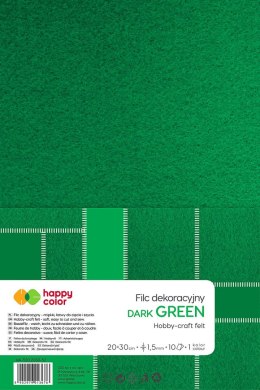 Happy Color Filc Happy Color kolor: zielony ciemny 10 ark. [mm:] 200x300 (HA 7150 2030-52)