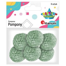 Titanum Pompony Titanum Craft-Fun Series pastelowe zielony jasny 6 szt (DIY19308)