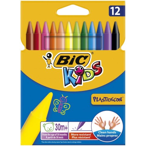 Bic Kids Kredki świecowe Bic Kids Plastidecor 12 kol 12 kol. (920299)