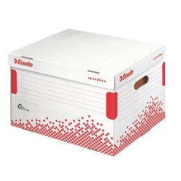 Esselte Pudło archiwizacyjne Speedbox A4 biało-czerwony karton [mm:] 392x301x 334 Esselte (623914)