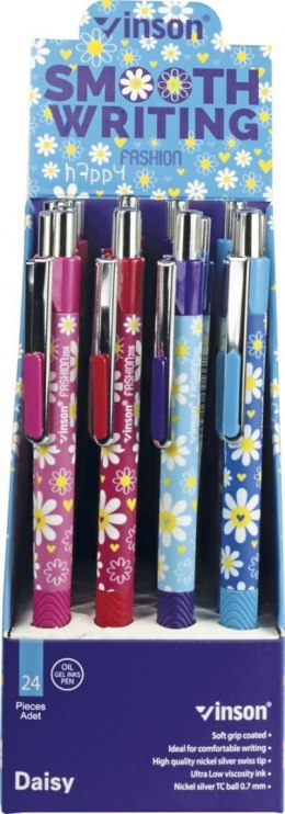 Vinson Długopis olejowy Vinson daisy 206 niebieski 0,7mm