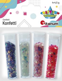 Titanum Konfetti Craft-Fun Series 4 kolory w buteleczkach z dozownikiem Titanum (11WC009)