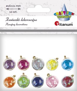 Titanum Ozdoba akrylowa Titanum Craft-Fun Series zawieszka kula z konfetti (200707-3)