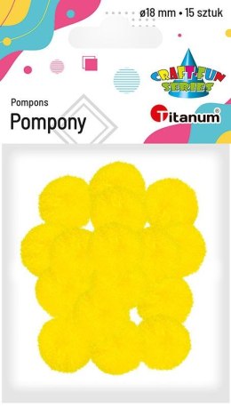 Titanum Pompony Titanum Craft-Fun Series żółte 15 szt