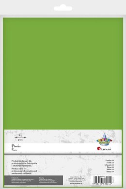 Titanum Arkusz piankowy Titanum Craft-Fun Series pianka dekoracyjna A4 5 szt. kolor: zielona 5 ark. (6123)