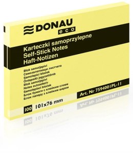 Donau Notes samoprzylepny Donau Eco żółty 100k [mm:] 101x76 (7594001PL-11)