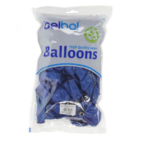 Partydeco Balon gumowy Partydeco metalizowany niebieski 12cal