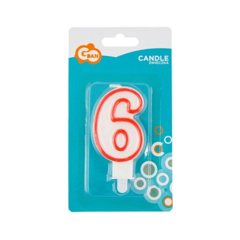 Godan Świeczka urodzinowa Godan CYFERKA (NO200R/6) Godan Świeczka urodzinowa Godan CYFERKA (NO200R/6)
