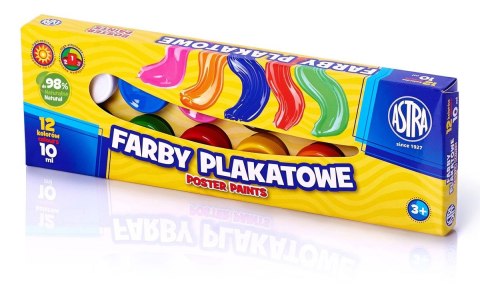 Astra Farby plakatowe Astra kolor: mix 10ml 12 kolor. (83115902)