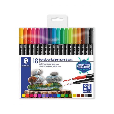 Staedtler Flamaster Staedtler dwustronne 18 kol. (S 3187 TB18)