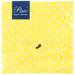 Paw Serwetki Lunch żółty papier [mm:] 330x330 Paw (SDL066017)