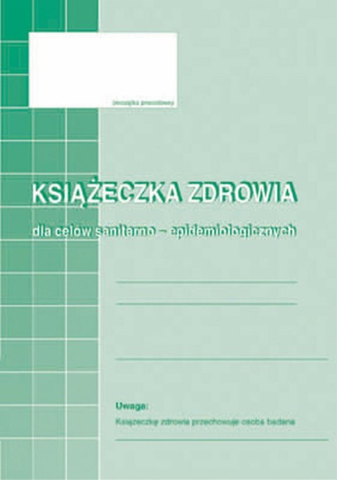 Michalczyk i Prokop Druk offsetowy Michalczyk i Prokop Książeczka zdrowia dla celów sanitarno-epidemiologicznych A6 8k. (530-5)