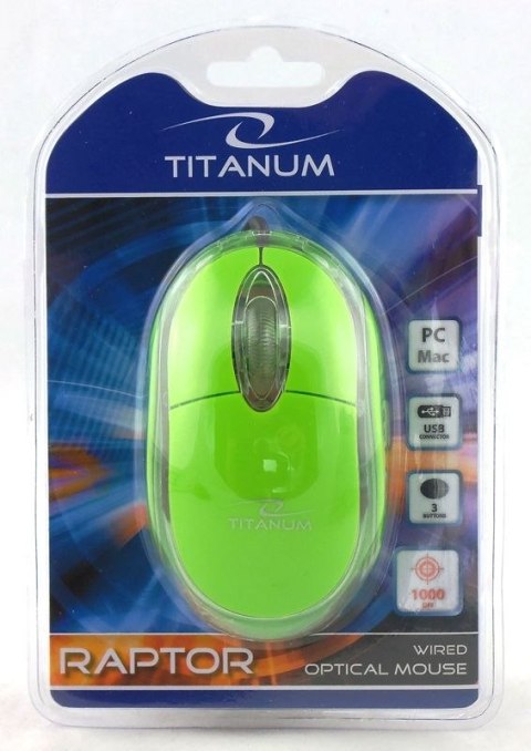 Titanum Mysz Raptor 3D zielony Titanum (TM102G)
