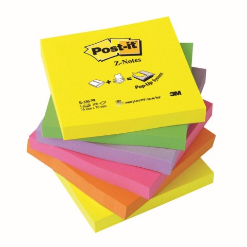 Post-It Notes samoprzylepny Post-It neonowy 100k [mm:] 76x76 (R330-NR)