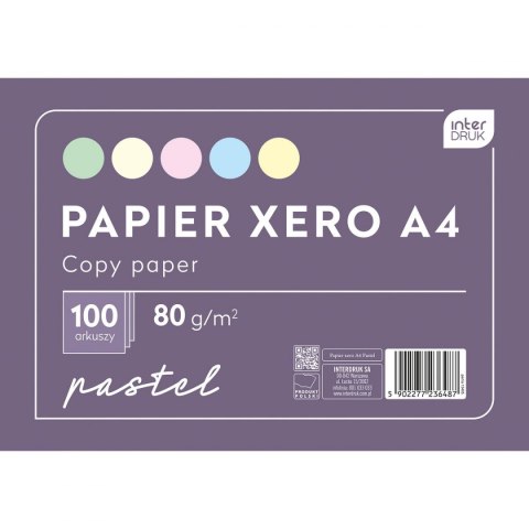 Interdruk Papier kolorowy Interdruk A4 mix (PAKSA4PASTEL)