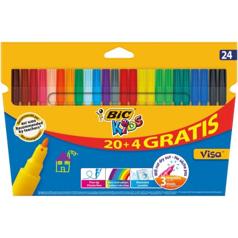 Bic Kids Flamaster Bic Kids Visa 20+4 24 kol. (897098)