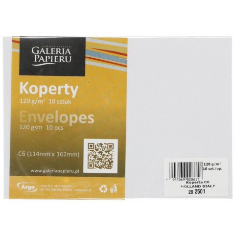 Galeria Papieru Koperta Galeria Papieru C6 biała (282501) 10 sztuk Galeria Papieru Koperta Galeria Papieru C6 biała (282501) 10 sztuk