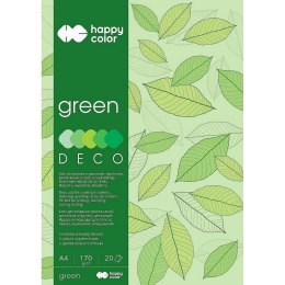 Happy Color Zeszyt papierów kolorowych Happy Color Deco Green A4 170g 20k [mm:] 210x297 (HA 3717 2030-052)