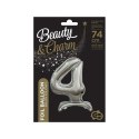 Godan Balon gumowy Godan Beauty&Charm cyfra stojąca srebrna srebrna 30cal (BC-ASS4)