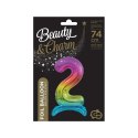 Godan Balon gumowy Godan Beauty&Charm cyfra stojąca tęczowa tęczowa 750mm 30cal (BC-AST2)