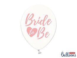 Partydeco Balon gumowy Partydeco 30cm, Bride to be, Crystal Clear biały 300mm (SB14C-205-099P-6)