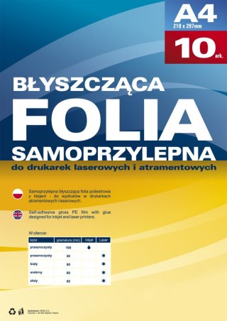 Argo Folia samoprzylepna Argo A4 biały 80mic. [mm:] 210x297 (434011)