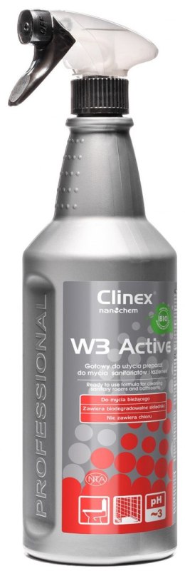 Clinex Preparat Clinex W3 Active Bio do sanitariatów i łazienek 1l (77-512)