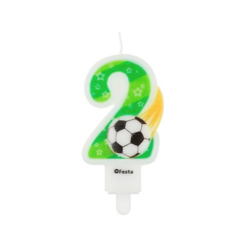 Godan Świeczka urodzinowa Godan cyferka 2 z piłką 7,8cm (PF-SCP2) Godan Świeczka urodzinowa Godan cyferka 2 z piłką 7,8cm (PF-SCP2)