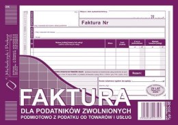 Michalczyk i Prokop Druk offsetowy Faktura dla podatników zwolnionych z podatku VAT A5 80k. Michalczyk i Prokop (203-3E)