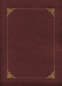 Galeria Papieru Teczka ofertowa Galeria Papieru ozdobna na dyplom ze złotą ramką bordowa A4 kolor: bordowy 1 kieszeni [mm:] 210x297 (220416)