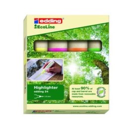 Edding Zakreślacz Edding textmarker ekologiczny 4 kolory, mix 5,0mm (24/4s ed)