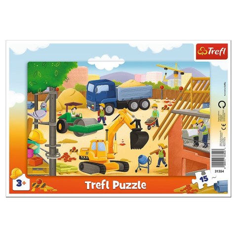 Trefl Puzzle Trefl Na budowie 15 el. (31354)