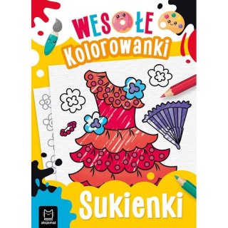 Aksjomat Książeczka edukacyjna Aksjomat Wesołe kolorowanki. Sukienki