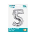 Godan Balon foliowy Godan Smart cyfra 5 srebrna 76cm (CH-SSR5)