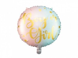 Partydeco Balon foliowy Partydeco Boy or Girl, 35cm 14cal (FB83)