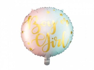 Partydeco Balon foliowy Partydeco Boy or Girl, 35cm 14cal (FB83)