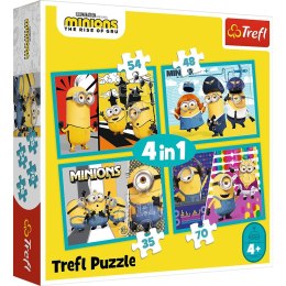 Trefl Puzzle Trefl Minionki 4w1 4w1 el. (34339)