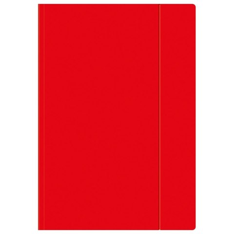 Interdruk Teczka kartonowa na gumkę A4+ czerwona 450g Interdruk