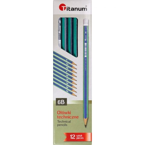 Titanum Ołówek Titanum bez gumki 6B 6B (AS034B)